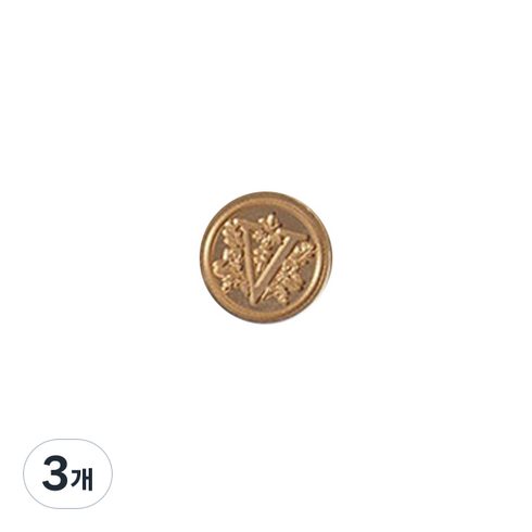 씰하우스 알파벳 실링도장 헤드, V, 3개