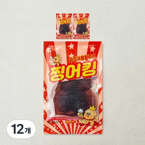 해맑은푸드 찡어킹 오징어몸통구이, 12개, 50g(미니)