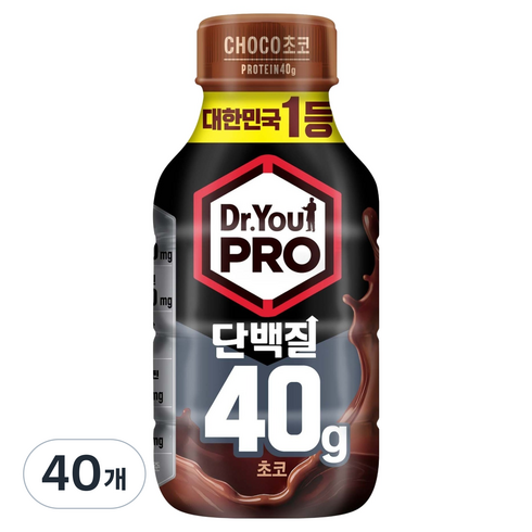 닥터유 프로 단백질 40g 드링크 초코, 350ml, 40개