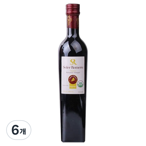 솔레르로메로 유기농 발삼식초, 500ml, 6개