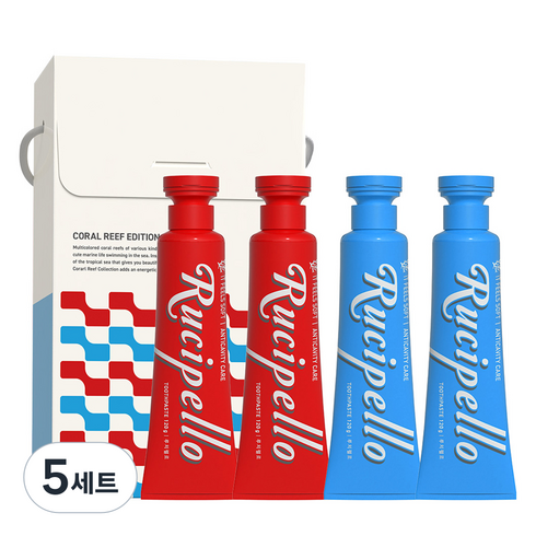 루치펠로 1450 코랄리프 치약 2종 x 2p 세트, 5개