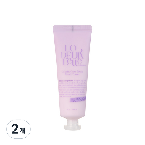 로더렛 컬러핏 그레이스 핸드 크림 화이트 머스크, 50ml, 2개