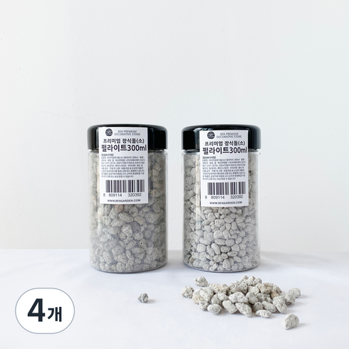 프레시가든 프리미엄장식돌 소 펄라이트, 4개, 300ml