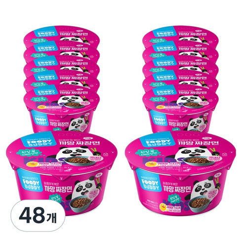 푸디버디 까망짜장면 컵, 91g, 48개