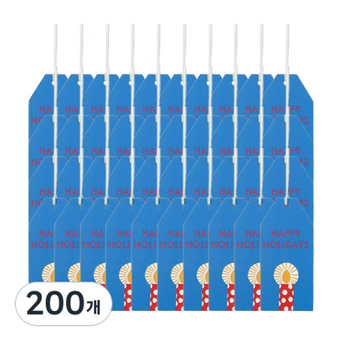 해피홀리데이 택, 블루, 200개