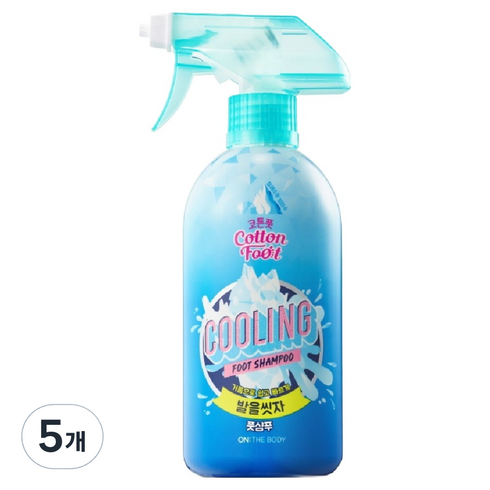 온더바디 발을 씻자 코튼 풋샴푸 쿨링, 1개입, 5개, 510ml