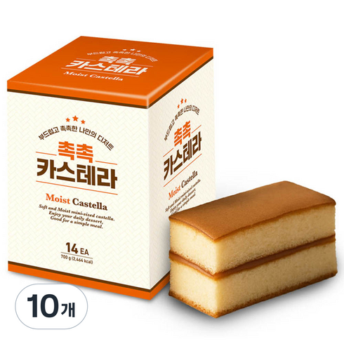 키즈웰 촉촉 카스테라, 700g, 10개