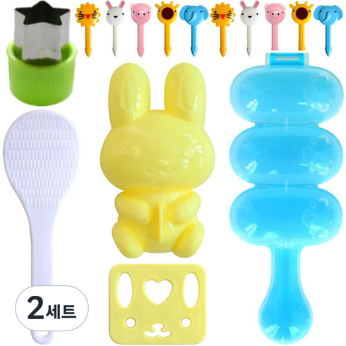토끼카레밥 만들기 세트 랜덤발송, 혼합색상, 2세트
