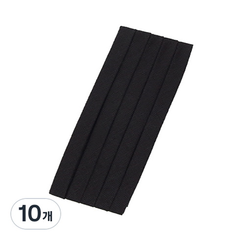 내추럴 코튼린넨 바이어스테이프 10mm, 블랙, 10개