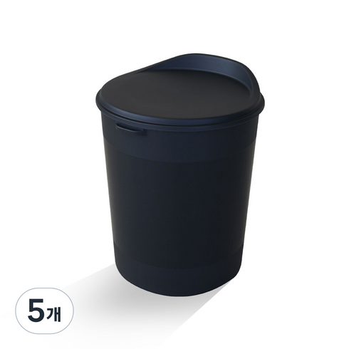 리빙숲 수납스툴, 블랙, 54L, 5개