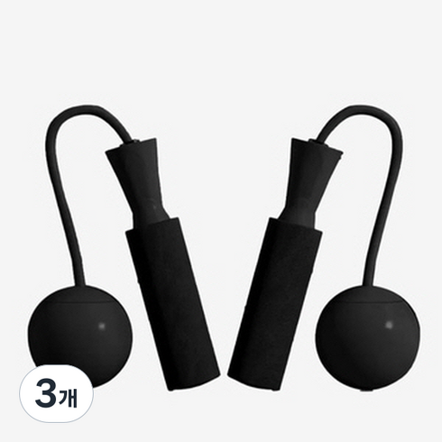 피어니스트 실내 점프 줄넘기, 블랙, 3개