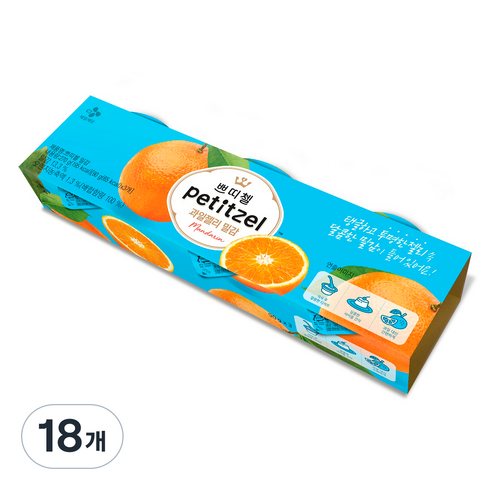 쁘띠첼 과일젤리 밀감, 90g, 18개