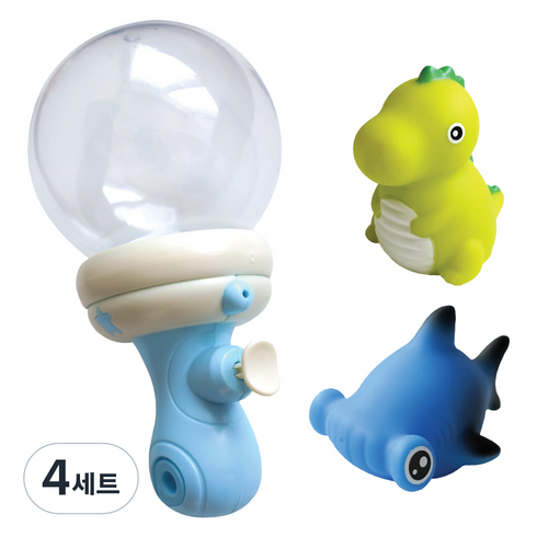키저스 유아용 LED 빅볼 워터건, 블루, 4세트