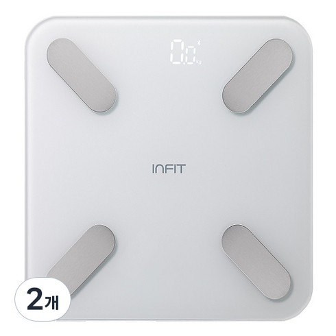 인핏 스마트 블루투스 앱 연동 밸런스 체지방 체중계, MF-1025B, 혼합색상, 2개