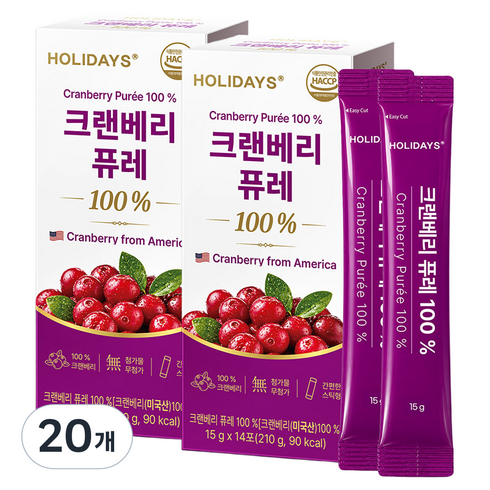 홀리데이즈 크랜베리 퓨레 100%, 15g, 280개