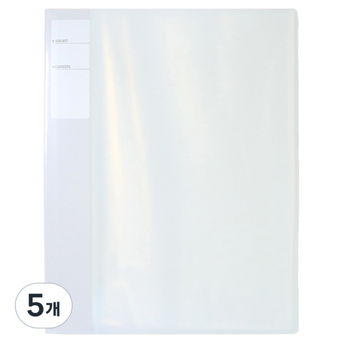 모닝글로리 비움 클리어화일 40p, 화이트, 5개