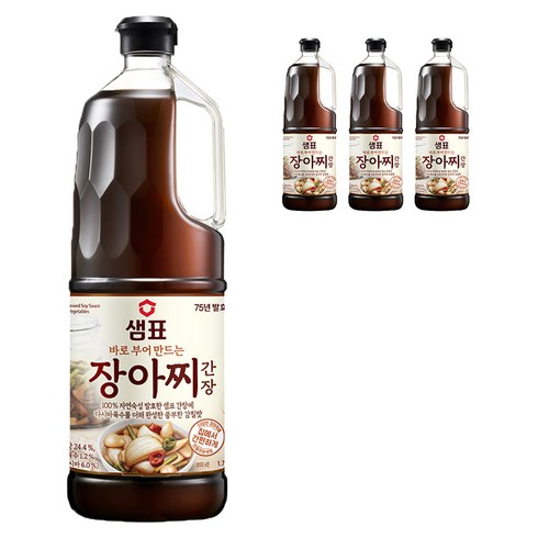 샘표 장아찌 간장, 1.7L, 4개