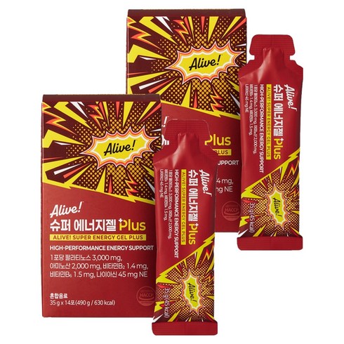 얼라이브 슈퍼 에너지젤 플러스, 490g, 2개