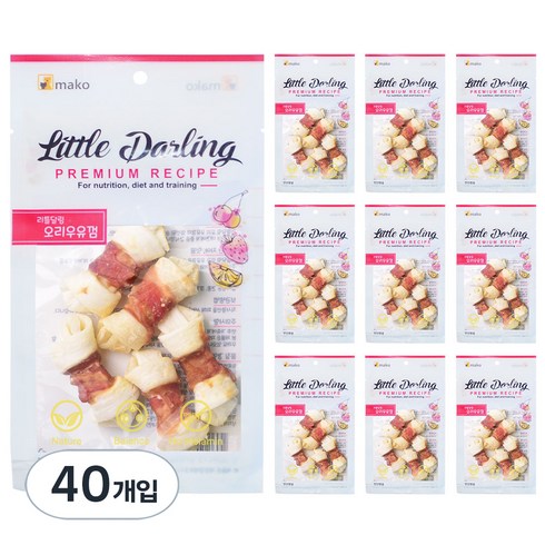 마코펫 리틀달링 강아지껌 5P, 오리우유껌, 60g, 40개