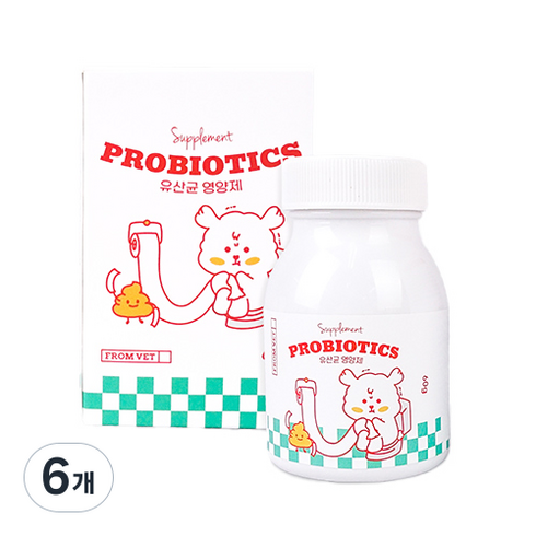 프롬벳 반려동물 프로바이오틱스 영양제, 장건강/유산균, 60g, 6개