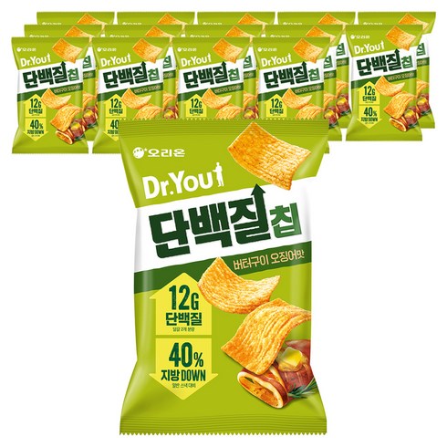 닥터유 단백질칩 버터구이 오징어맛, 60g, 15개