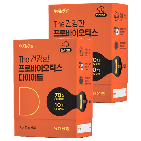 윌로펫 강아지 더 건강한 프로바이오틱스 영양제, 30회분, 다이어트(체중감소), 2개