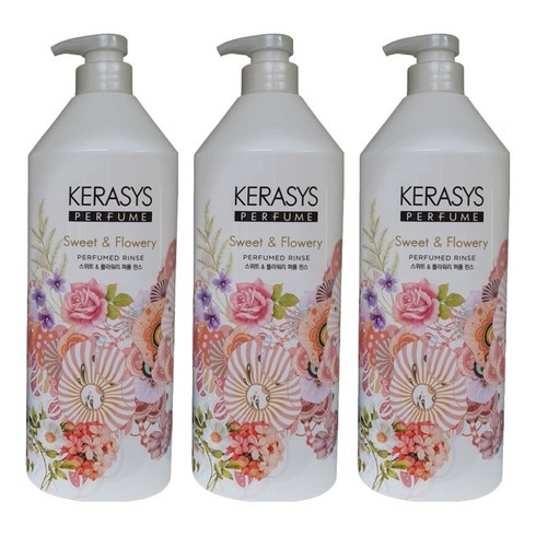 케라시스 퍼퓸 린스 스위트 앤 플라워리, 1L, 3개