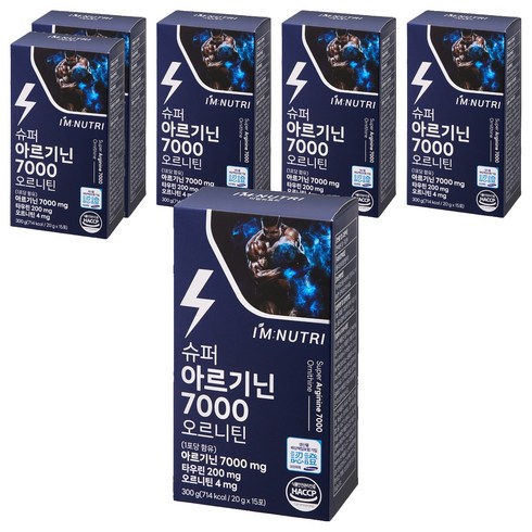 아임뉴트리 슈퍼 아르기닌 7000 오르니틴 레몬맛 액상스틱 15p, 6개, 300ml