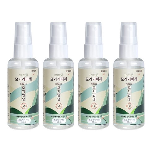 신기한방 모기안녕 모기기피제 스프레이, 60ml, 4개