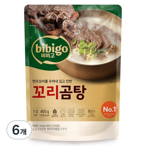 비비고 꼬리곰탕, 460g, 6개