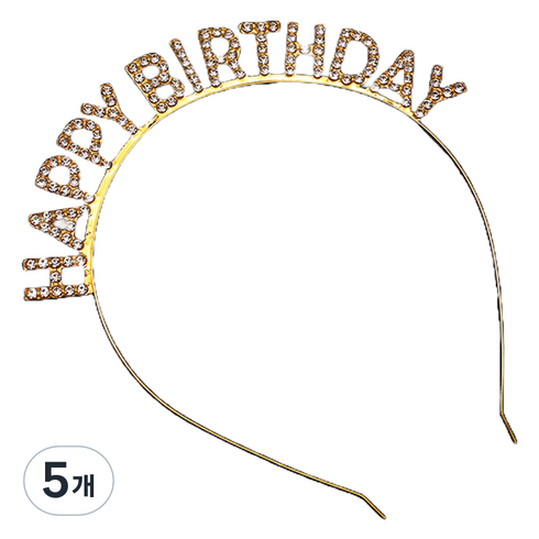 오와이규 소품 코스튬 머리띠, HB 메탈 밴드 골드, 5개