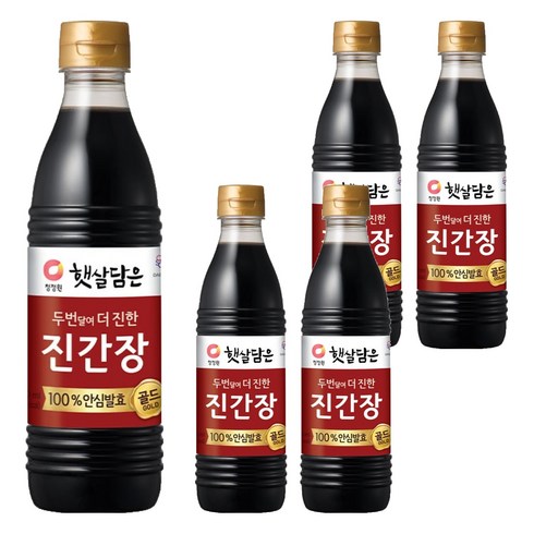 햇살담은 두번달여 더 진한 진간장 골드, 500ml, 5개