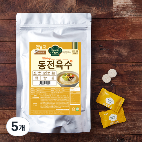 한닢쿡 진한맛 동전육수, 200g, 5개