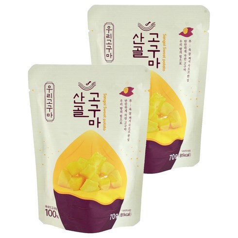 에코맘의산골이유식 산골고구마, 고구마, 70g, 2개
