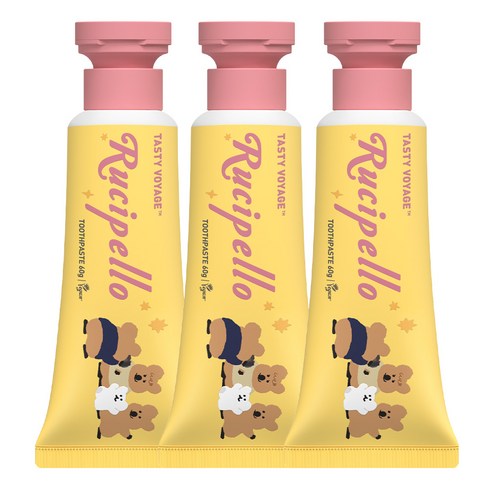 루치펠로 울라울라 어린이 저불소 치약, 60g, 3개입, 1개