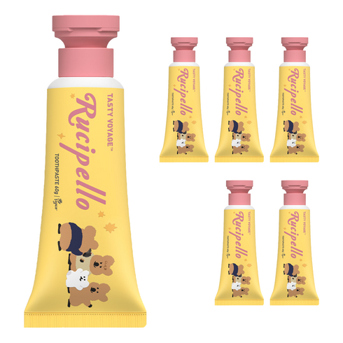 루치펠로 울라울라 어린이 저불소 치약, 60g, 6개