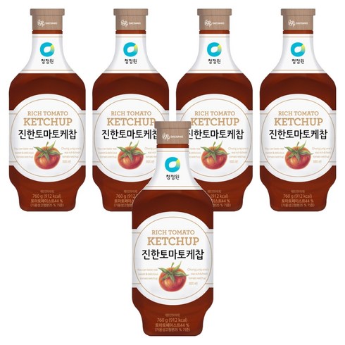 대상 청정원 진한케찹, 760g, 5개