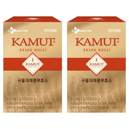 BYO 카무트 곡물 과채 콤부효소, 60g, 2개