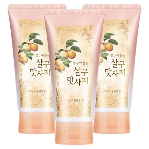 LG생활건강 살구 스크럽 앤 클렌징 폼, 120g, 3개