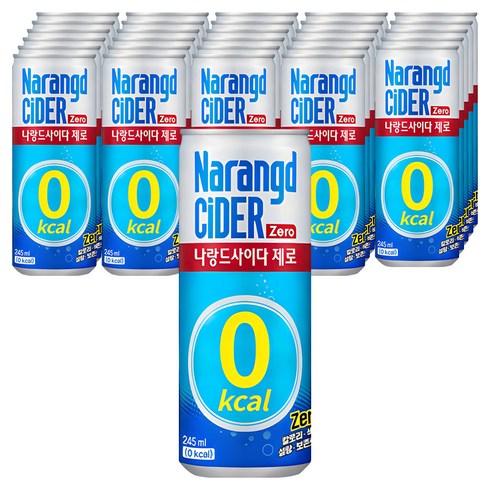 나랑드사이다 제로, 245ml, 48개