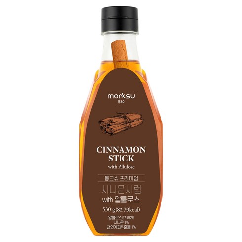 몽크슈 프리미엄 시나몬시럽 with 알룰로스, 530ml, 1개
