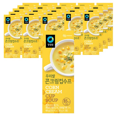 청정원 우리쌀 콘크림 컵수프, 60g, 24개