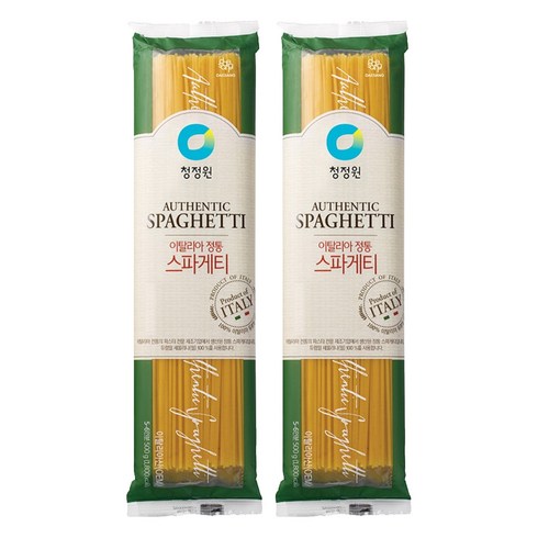 청정원 이탈리아 정통 스파게티면, 500g, 2개