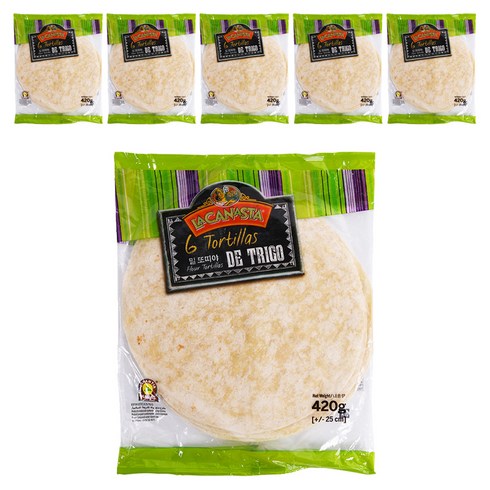 라카나스타 밀 또띠아 25cm, 420g, 6개