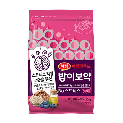 하림펫푸드 전연령 고양이 밥이보약 기능성 사료, 스트레스완화/안정/집중력관리, 2kg, 1개