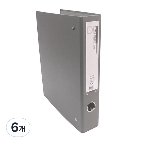 알파 합지 D링 A4 바인더 KD303 3공 5cm, 회색, 6개