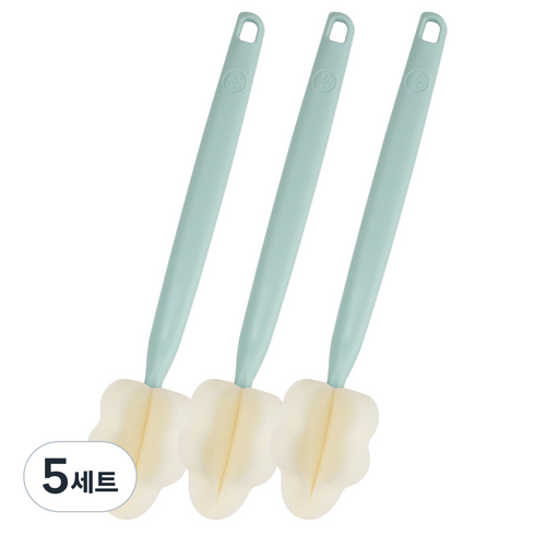 베이비앤아이 크림 롱 젖병솔 3종 세트, 민트블루, 5세트