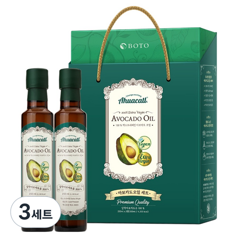 보뚜 아보카도 오일 2개입 선물세트, 500ml, 3세트