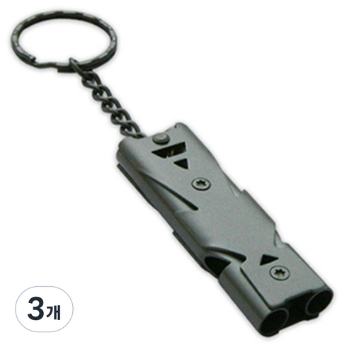 엠파이어 프리미엄 스틸 호루라기 WH490, 다크그레이, 3개