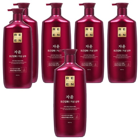 리엔 자윤 모근강화 지성 샴푸, 950ml, 6개